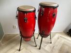 Set van twee houten conga's, Muziek en Instrumenten, Percussie, Ophalen, Zo goed als nieuw, Trommel