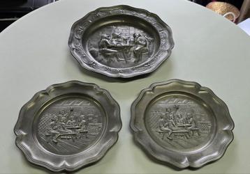 Vintage Tinnen Wandborden - Taverne Scènes beschikbaar voor biedingen