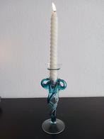 Murano Kandelaar - Helder Blauw - 22cm, Ophalen of Verzenden