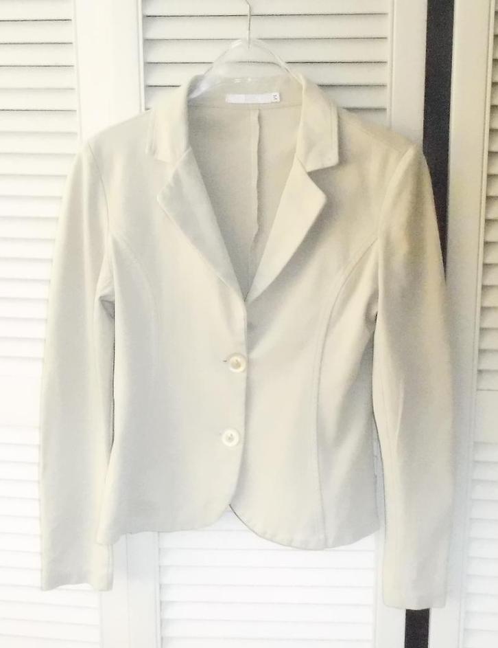 gebroken wit jasje, maat 38, merk studio MO, Kleding | Dames, Jasjes, Kostuums en Pakken, Zo goed als nieuw, Jasje, Maat 38/40 (M)