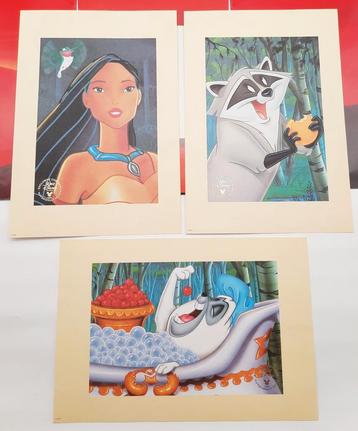 Pocahontas Lithograph 3 stuks uit 1996 in map beschikbaar voor biedingen