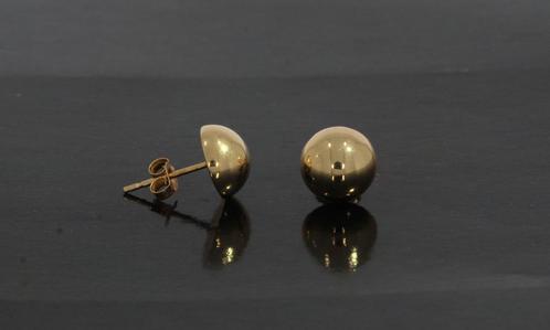 14 karaats gouden bol oorbellen knopjes stekers dames, Sieraden, Tassen en Uiterlijk, Oorbellen, Zo goed als nieuw, Knopjes of Stekers