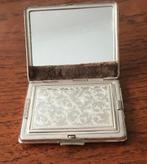 Zwaar verzilverde poederdoos vintage, Ophalen of Verzenden, Zilver