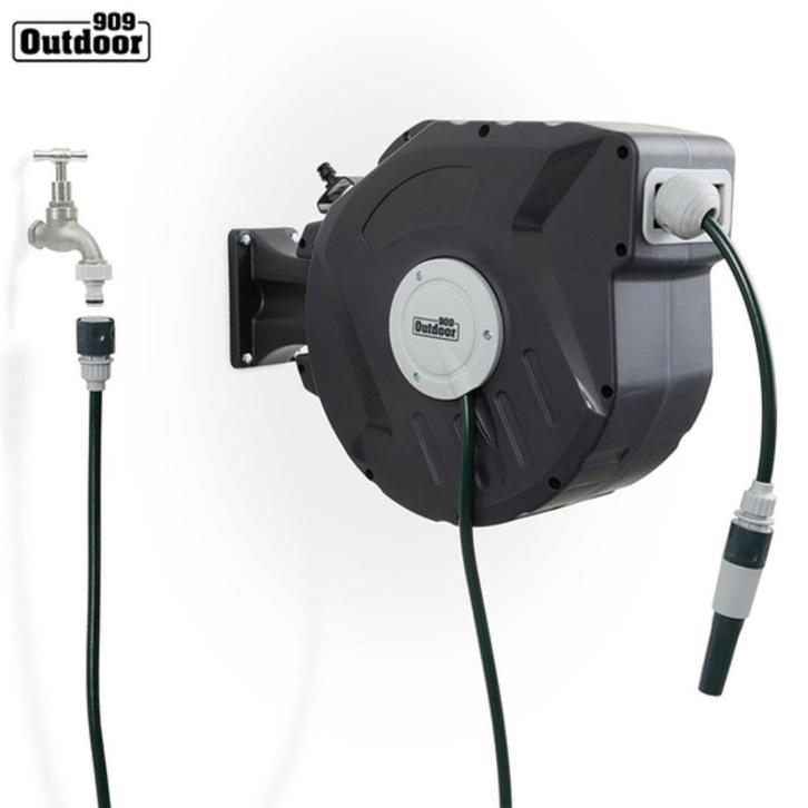 909 Outdoor Tuinslang met Haspel 20 m, Tuin en Terras, Tuinslangen, Nieuw, Tuinslang, Ophalen of Verzenden