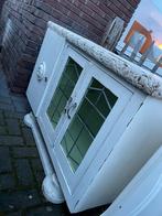 Kastje met glas in lood - Opknapper, Huis en Inrichting, Kasten | Buffetkasten, Ophalen, Minder dan 50 cm, Gebruikt, Minder dan 25 cm