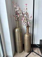 Gouden vazen set 2x, Huis en Inrichting, Woonaccessoires | Vazen, Ophalen of Verzenden, Zo goed als nieuw, Overige kleuren, Minder dan 50 cm