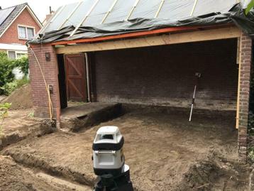 fundering uitgaven aanbouw met graafmachine en shovel beschikbaar voor biedingen