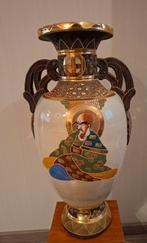 Antieke Japanse Satsuma vaas 1910-1920 XL 60 cm, Ophalen of Verzenden