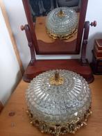 PAAR: antieke barok kristallen kroonluchter plafonnières., Ophalen of Verzenden, Zo goed als nieuw, Glas, Barok, Rocco, Hollywood Regency stijl.