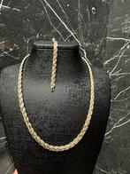 18K Gouden Italiaanse Set - Ketting & Armband, Ophalen of Verzenden, Nieuw, Goud