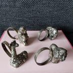 Vintage Servetringen met Dierenmotief, Ophalen of Verzenden, Gebruikt