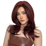 Pruik lang steil haar henna roodmix model Deavon, Verzenden, Nieuw, Pruik of Haarverlenging