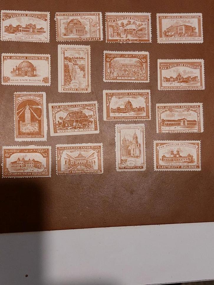 USA cinderella zegels Pan-American Exposition Buffalo 1901, Postzegels en Munten, Postzegels | Amerika, Postfris, Noord-Amerika