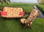 Vintage manou bank en fauteuil, Huis en Inrichting, Ophalen, Gebruikt, Minder dan 75 cm, 150 tot 200 cm