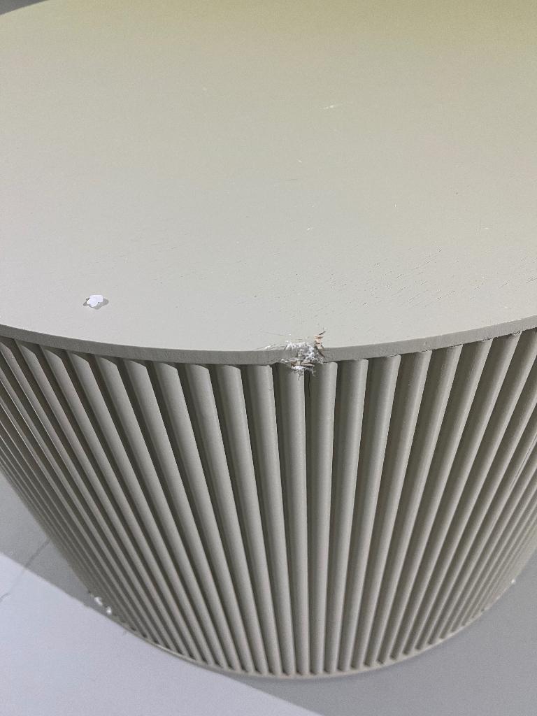 WOOOD Sanne Bijzettafel - MDF - Antique Beige - 40x60x60, Dtrendingshop@gmail.com, Minder dan 55 cm, Verzenden, Rond