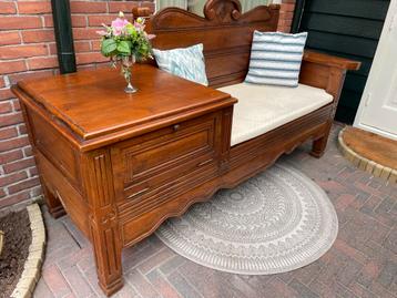 Mooi teakhouten bankje