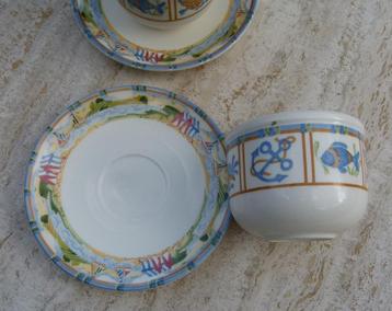 Johnson Bros  4 x SEASIDE Breakfast Koppen en Schotels beschikbaar voor biedingen