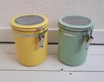 Twee opbergblikken potten keuken, Verzamelen, Blikken, Ophalen of Verzenden, Gebruikt, Overige, Overige merken