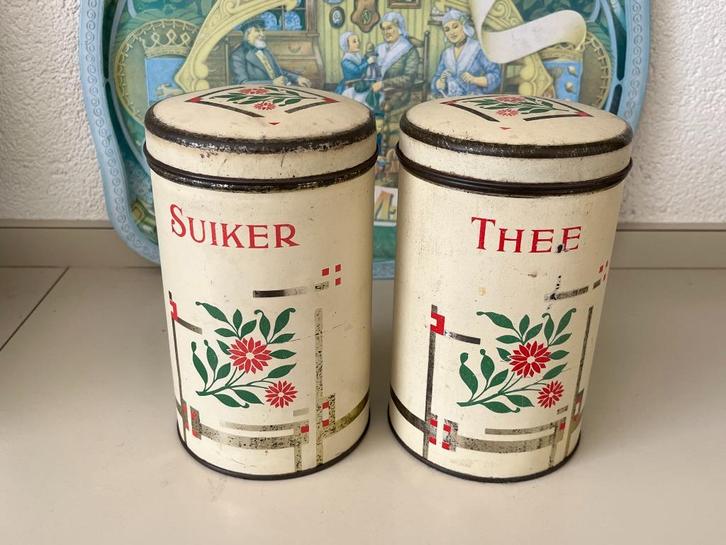 Vintage blikken Verblifa jaren 50, Verzamelen, Blikken, Gebruikt, Overige, Ophalen of Verzenden