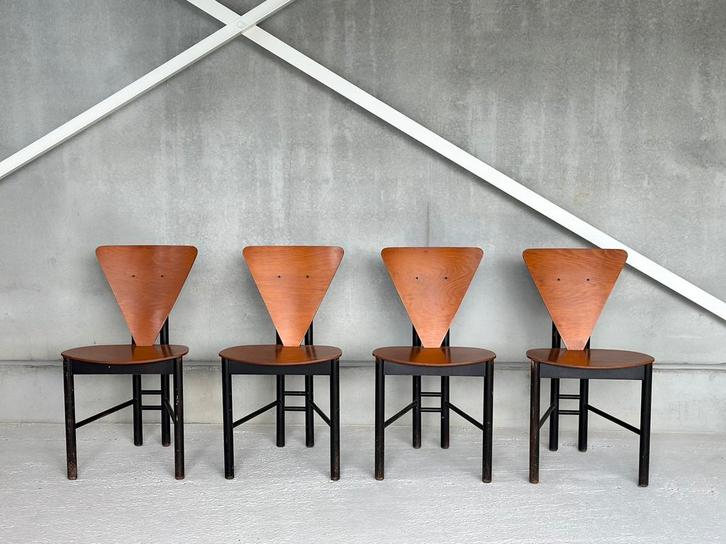 Mid-century Eetkamerstoelen | Set van 4, Antiek en Kunst, Antiek | Meubels | Stoelen en Banken, Ophalen of Verzenden