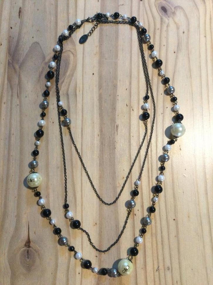 ketting C&B, Sieraden, Tassen en Uiterlijk, Kettingen, Zo goed als nieuw, Overige materialen, Overige kleuren, Met hanger, Verstelbaar