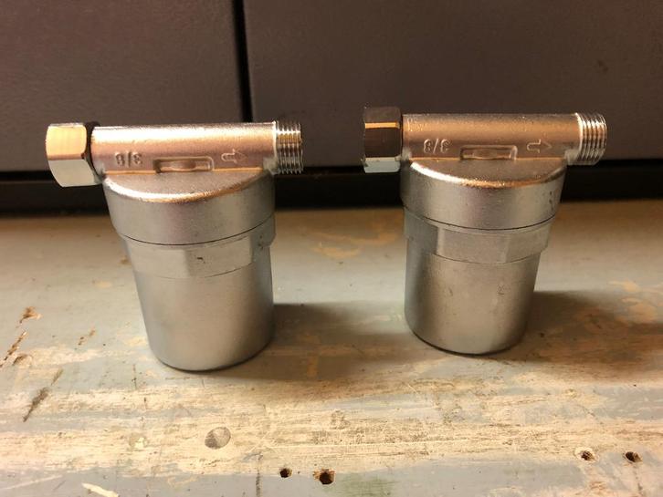 Twee Caleffi Waterslagdempers 3/8 KIWA (Binnen/buitendraad), Doe-het-zelf en Verbouw, Sanitair, Zo goed als nieuw, Kraan, Ophalen of Verzenden