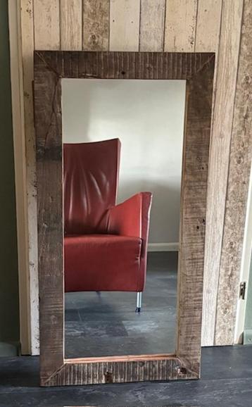 Grote spiegel 120x60 cm, truckwood spiegels, oud hout