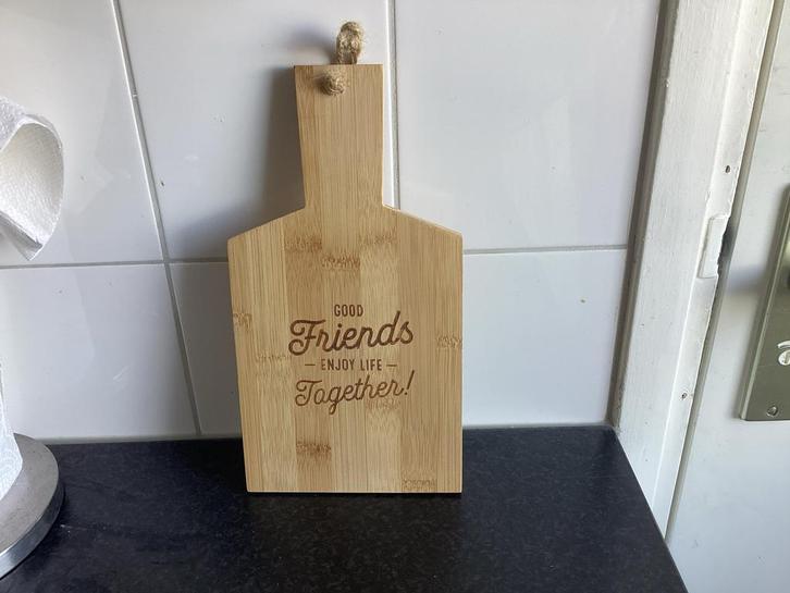 Leuke Serveerplank - Cadeau voor Vriend(in), Huis en Inrichting, Keuken | Keukenbenodigdheden, Zo goed als nieuw, Ophalen of Verzenden