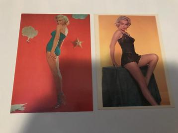 Vintage Marilyn Monroe ansichten ongelopen - 2 stuks - '50 beschikbaar voor biedingen