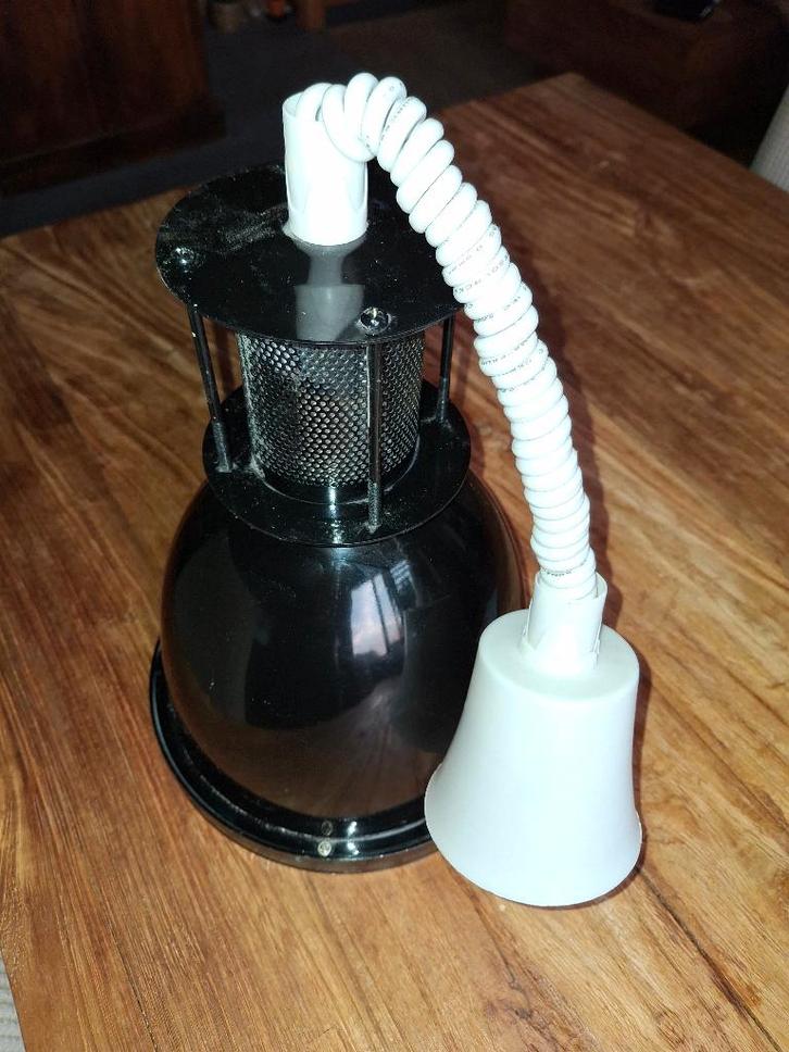 Industriele hanglamp, Huis en Inrichting, Lampen | Hanglampen, Zo goed als nieuw, Minder dan 50 cm, Glas, Ophalen of Verzenden