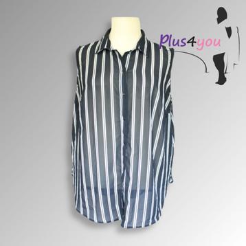 30411 Nieuw Zwart/witte blouse H&M mt 54  G23 beschikbaar voor biedingen
