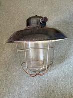 Industriële Hanglamp, bully lamp, Huis en Inrichting, Lampen | Hanglampen, Ophalen, Gebruikt, Glas, Minder dan 50 cm