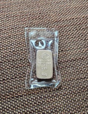 XntriQ-Coins - Oud 50 gram zilverbaartje /broodje Degussa beschikbaar voor biedingen