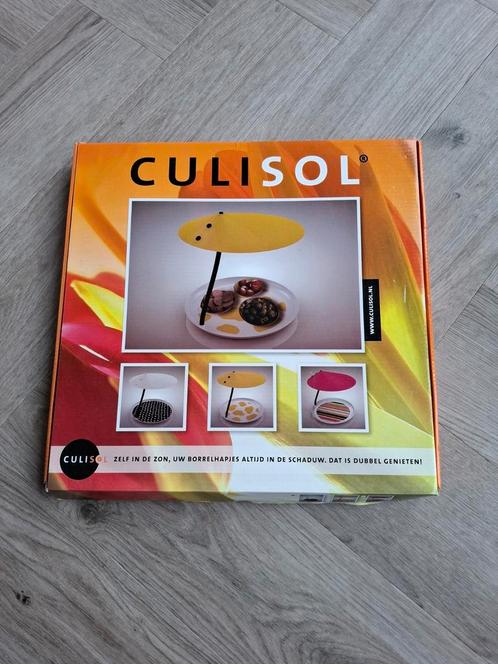 CuliSol - zwart/wit dienblad, Huis en Inrichting, Woonaccessoires | Dienbladen, Zo goed als nieuw, Kunststof, Rond, Ophalen of Verzenden