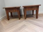 2 Mooie Salontafels met Lade - 60x60cm, Huis en Inrichting, Tafels | Salontafels, Ophalen of Verzenden, Gebruikt, Vierkant, 50 tot 75 cm