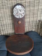 Oude Houten Wandplank met Haan, Ophalen of Verzenden