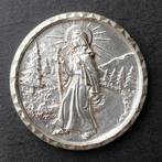 Zilver Medaille Onze Lieve Vrouw van de Weg heilige Maria, Ophalen of Verzenden, Zo goed als nieuw, Overige typen, Christendom | Katholiek