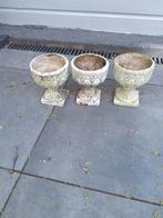 3 Franse potten beton 20 hoog  15 doorsnee, Tuin en Terras, Tuinvazen, Ophalen of Verzenden