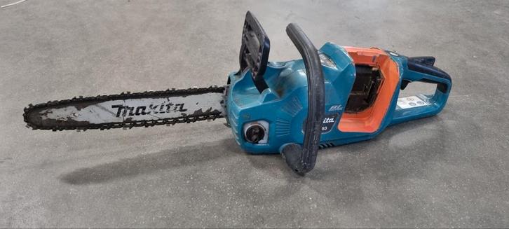 Makita DUC353 Accu Kettingzaag, Tuin en Terras, Bladblazers, Gebruikt, Handgedragen, Accu, Ophalen of Verzenden