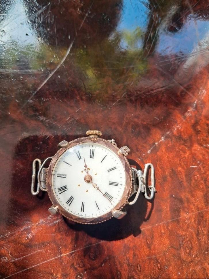 Antiek Zakhorloge met klem, Antiek en Kunst, Antiek | Klokken, Ophalen of Verzenden