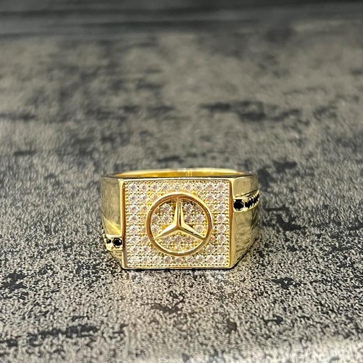 14 karaat gouden ring mercedes model, Sieraden, Tassen en Uiterlijk, Ringen, Nieuw, Dame, Goud, Ophalen of Verzenden