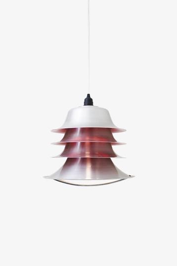 Vintage Lakro hanglamp gelaagd aluminium – rood beschikbaar voor biedingen