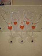 Kvetna - Tjechoslovakia - 5 cocktailglazen met een hartje, Ophalen of Verzenden