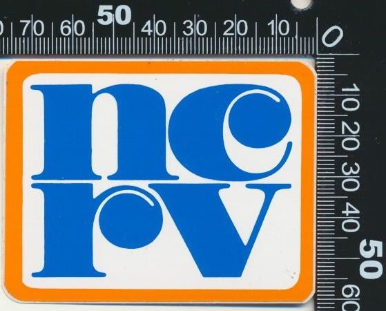 Sticker: NCRV (Oranje rand), Verzamelen, Stickers, Ophalen of Verzenden, Zo goed als nieuw, Bedrijf of Vereniging