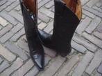 GRATIS VERZENDEN ZWART BRUINE SANCHO COWBOYLAARZEN 39, Kleding | Dames, Schoenen, Hoge laarzen, Verzenden, Zwart, Zo goed als nieuw