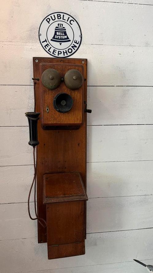 Antieke Western Electric wandtelefoon. 100 jaar oud, Antiek en Kunst, Antiek | Woonaccessoires, Ophalen of Verzenden