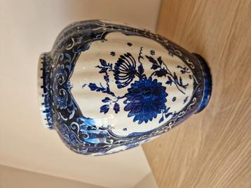 Boch Delfts vaas – 26 cm – blauw/wit keramiek – vintage beschikbaar voor biedingen