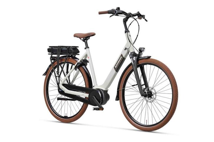 BATAVUS Altura E-Go N7 400WH Lageinstap Lichtgrijs Mat 56cm, Fietsen en Brommers, Elektrische fietsen, Nieuw, Batavus, 55 tot 59 cm