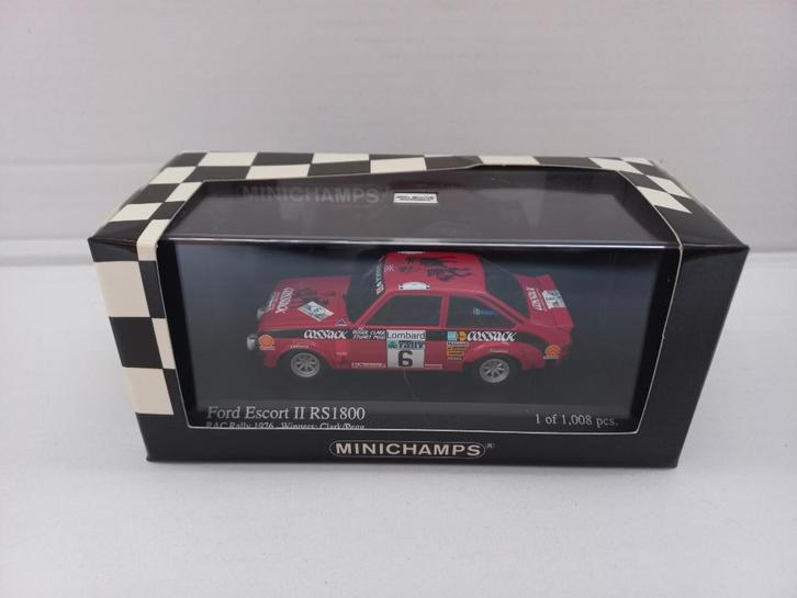 Te koop modelauto 1:43 WRC rally ford escort ll, Hobby en Vrije tijd, Modelauto's | 1:43, Zo goed als nieuw, Auto, MiniChamps