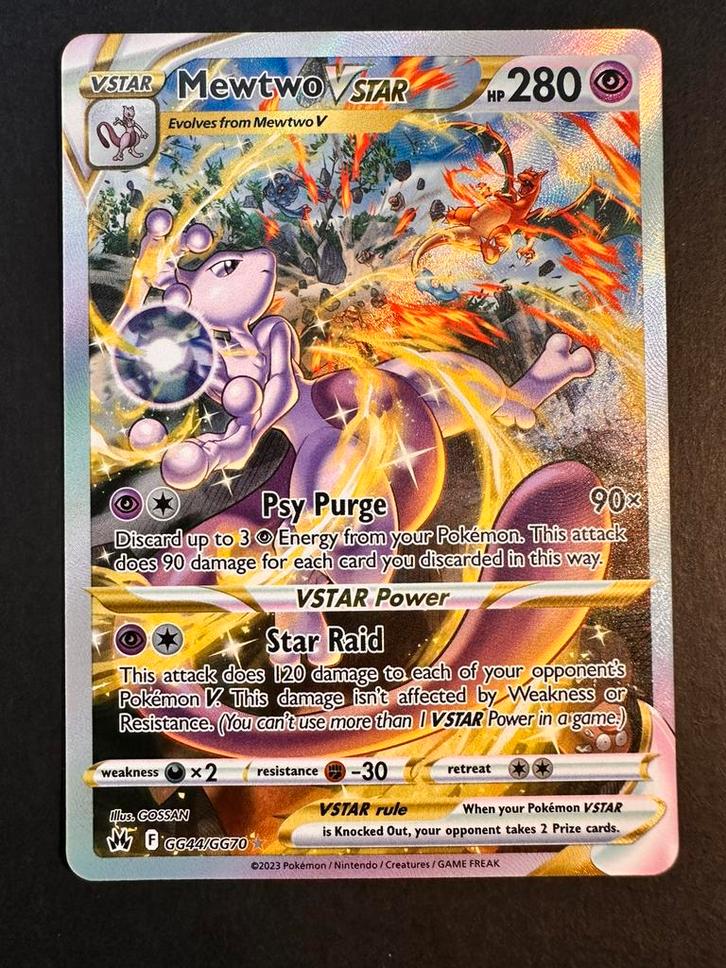 Mewtwo vstar GG44 Mint, Hobby en Vrije tijd, Verzamelkaartspellen | Pokémon, Zo goed als nieuw, Verzenden